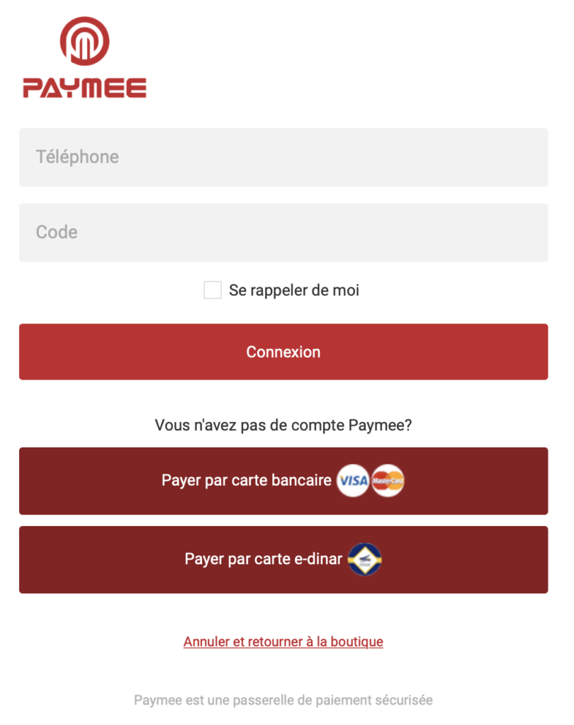 Online payment gateway Tunisia