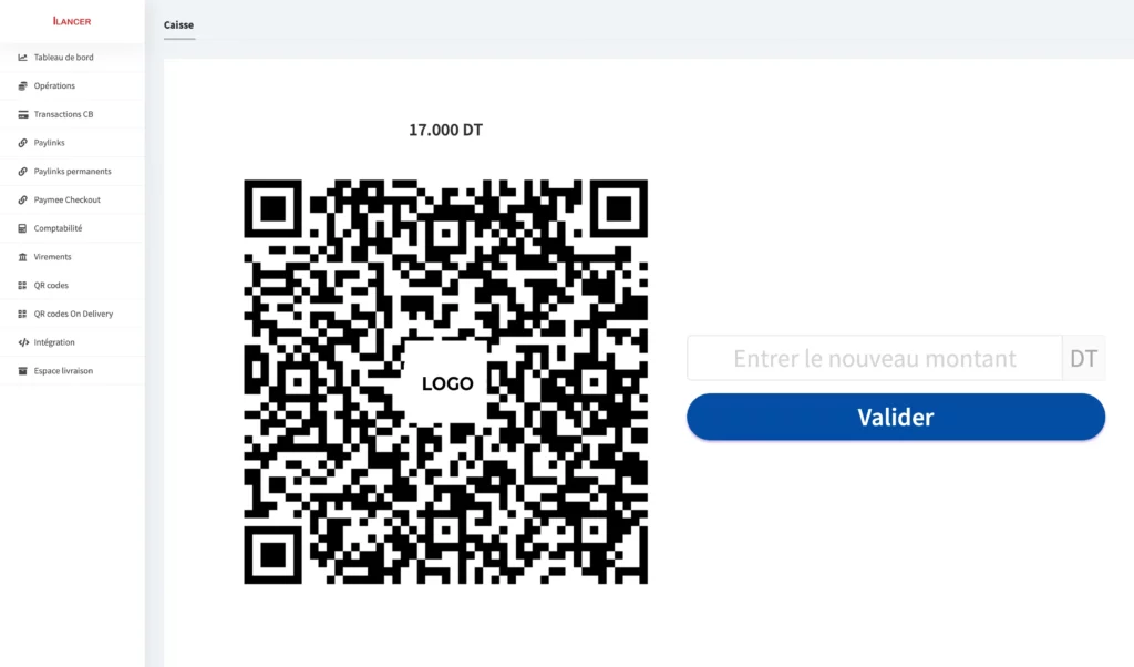 QR Code TPE montant dynamique